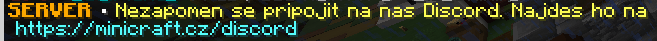 Zpráva v chatu s odkazem na Discord server